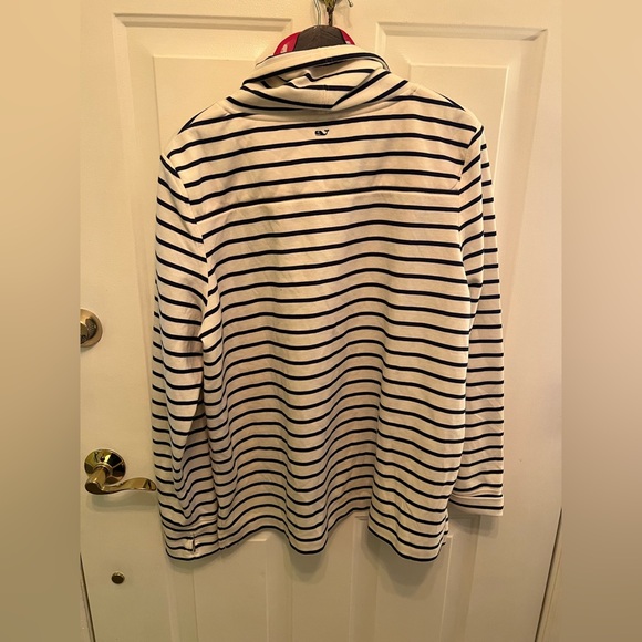 Vineyard Vines Shep Sweatshirt Funnel Neck Drawstring Striped Size XL - Picture 10 of 11